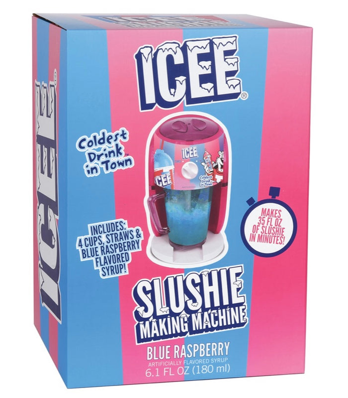 Icee Pink Shaved Ice Machine with Syrup, Cups and Straws – I Love