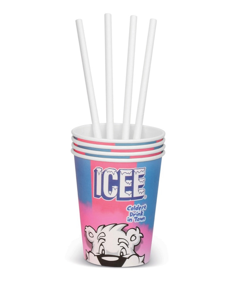 Icee Pink Shaved Ice Machine with Syrup, Cups and Straws – I Love