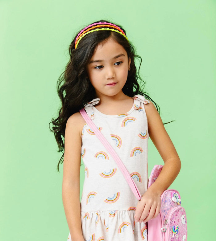 Lola & The Boys Rainbow T-Shirt Dress