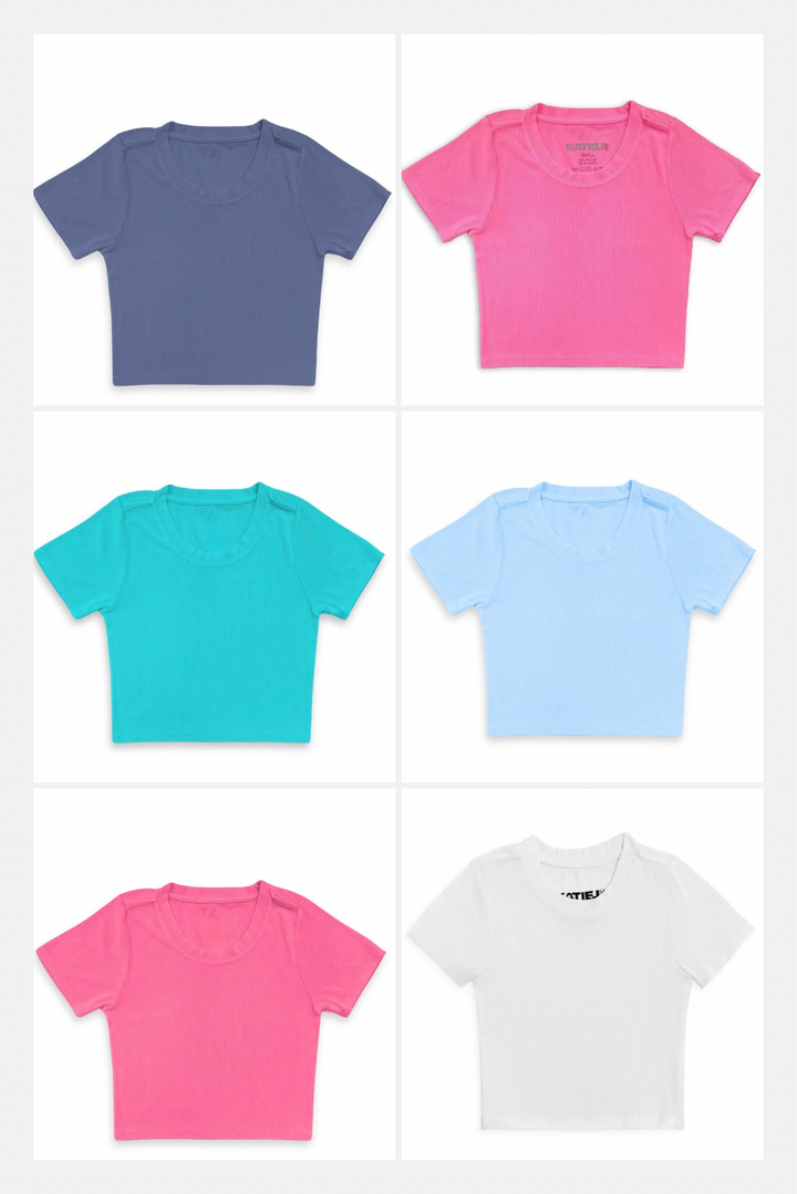 Katie J NYC Girls Tween Livi Ribbed Short Sleeve Tee