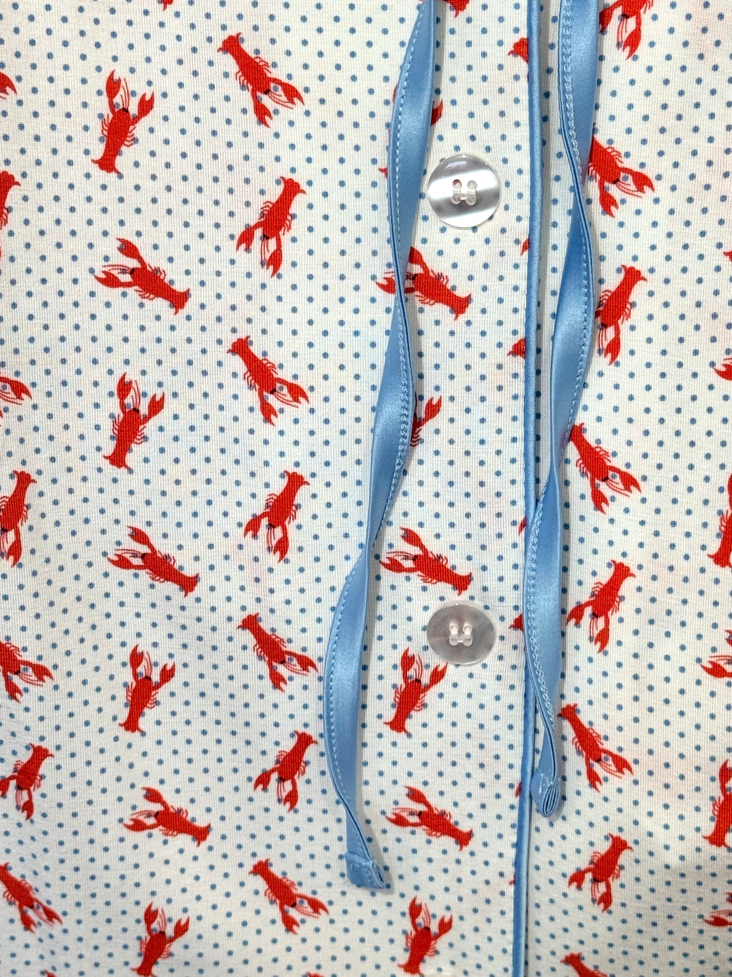 Katie J NYC Junior Lynn Shorts Lounge Set - Lobster Polka Dot
