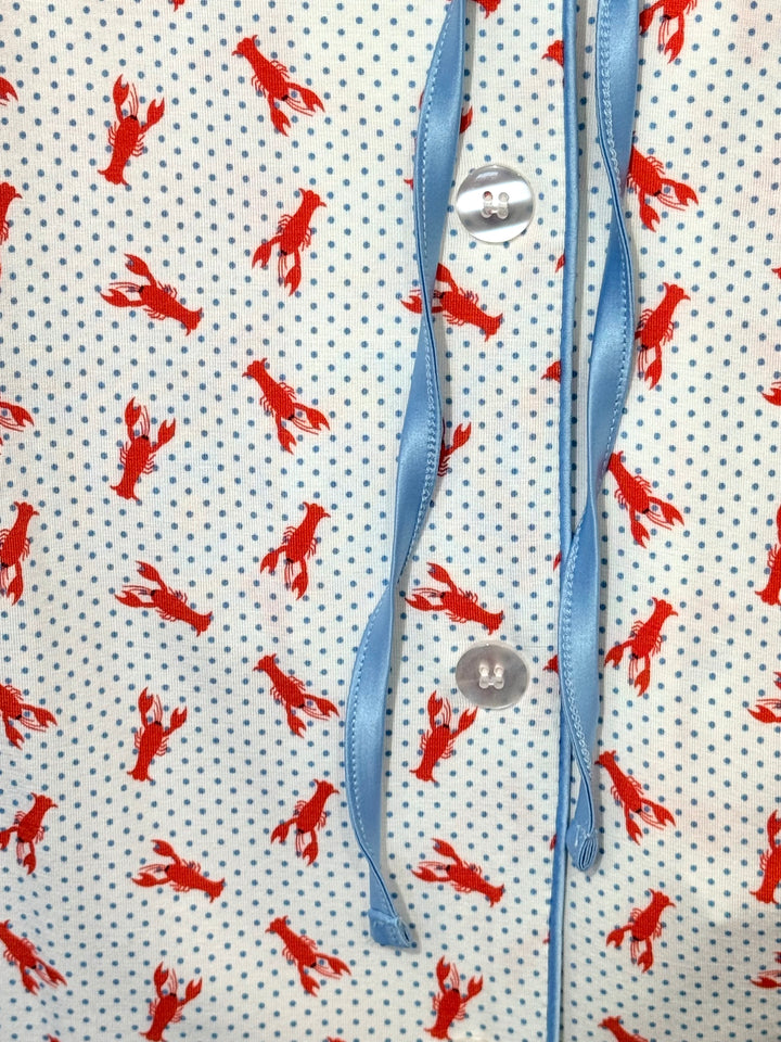 Katie J NYC Junior Lynn Shorts Lounge Set - Lobster Polka Dot