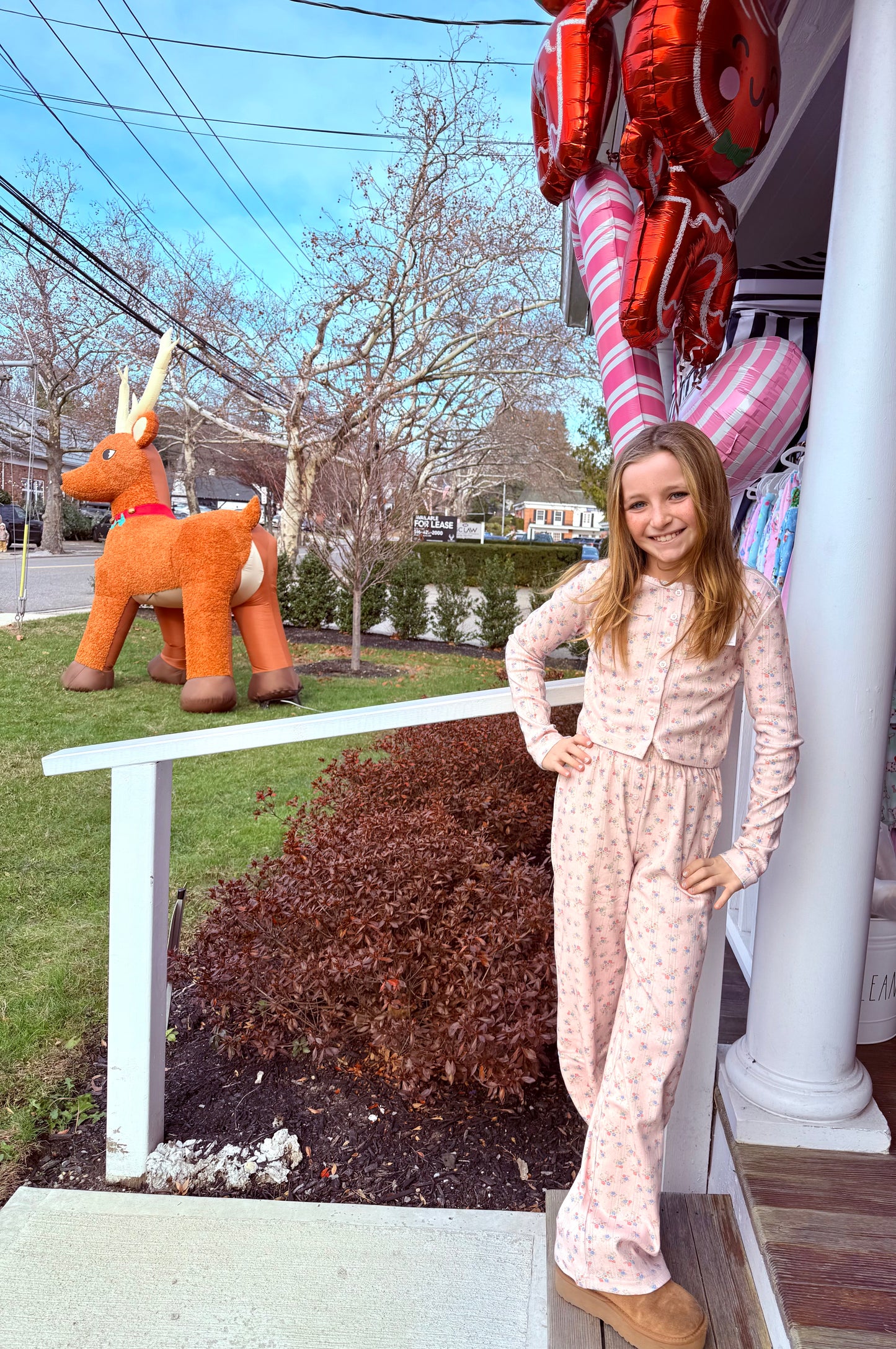 Katie J NYC  Girls Tween Marina Printed Pointelle Pant - Perfect Petals