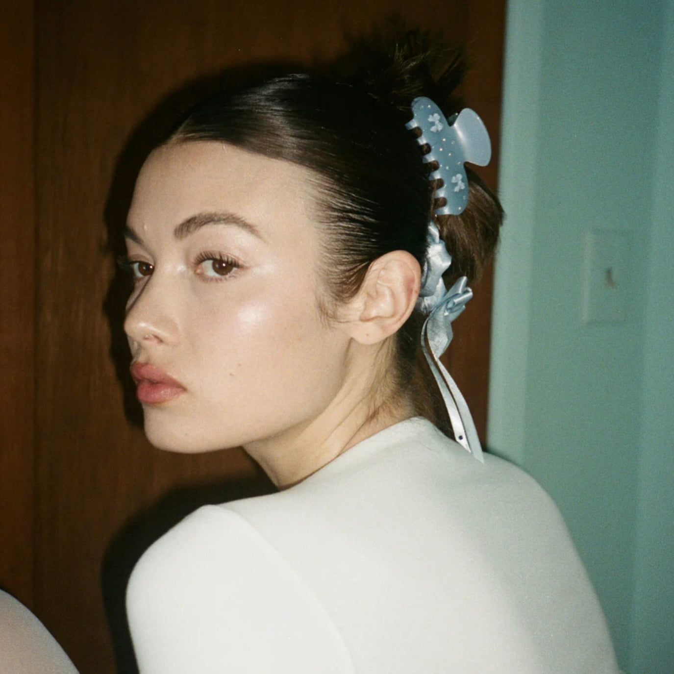 Emi Jay Sweetheart Clip in Blue Ribbons