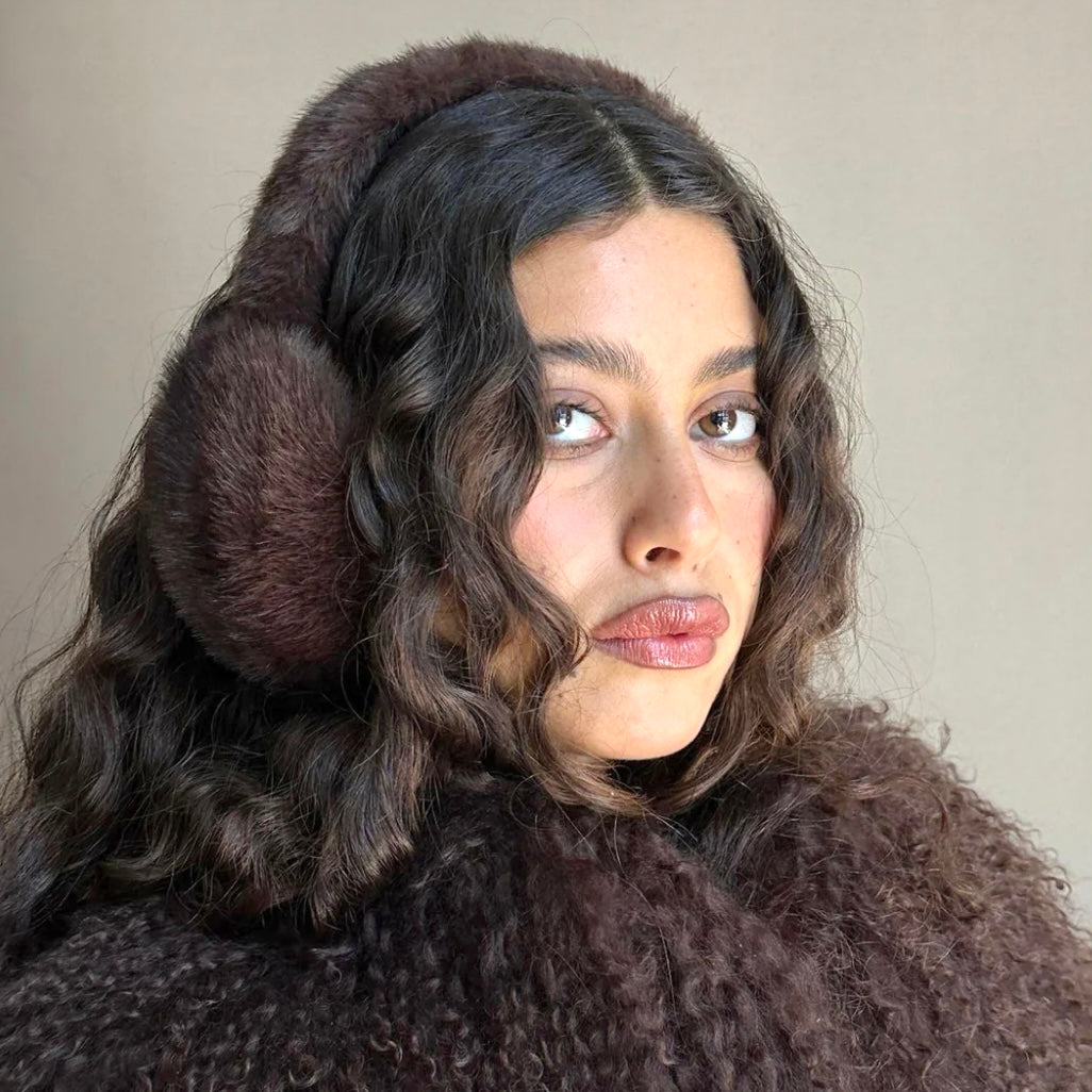 Emi Jay Sugar Muffs in Espresso Martini