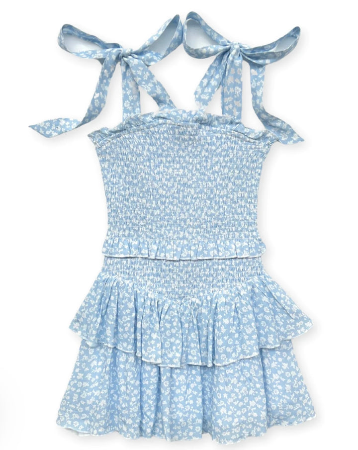 Katie J NYC  Juniors Emerson Print Dress - Blue Ditsy Floral