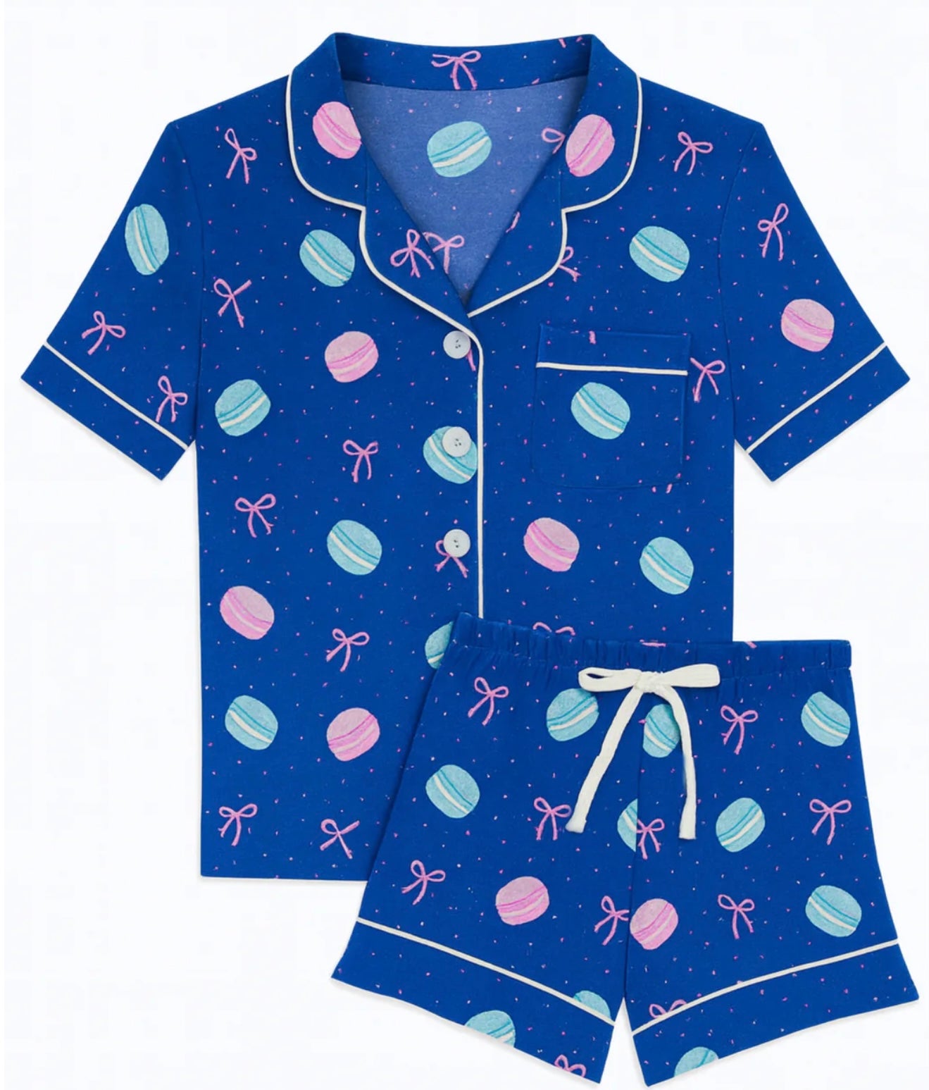 Katie J NYC Junior Lynn Shorts Lounge Set - Macarons