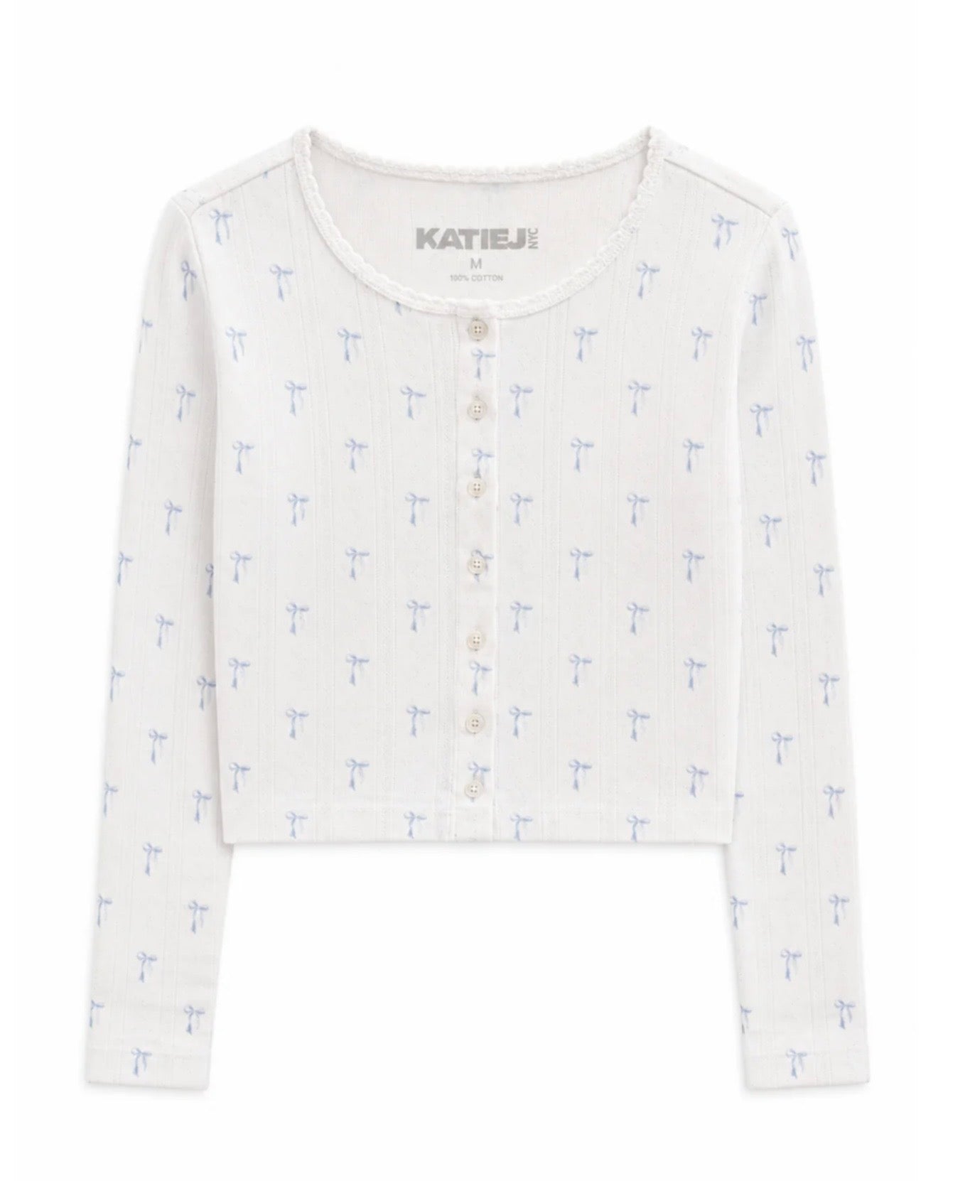 Katie J NYC  Girls Tween Marina Lounge Cardigan - Blue Bows