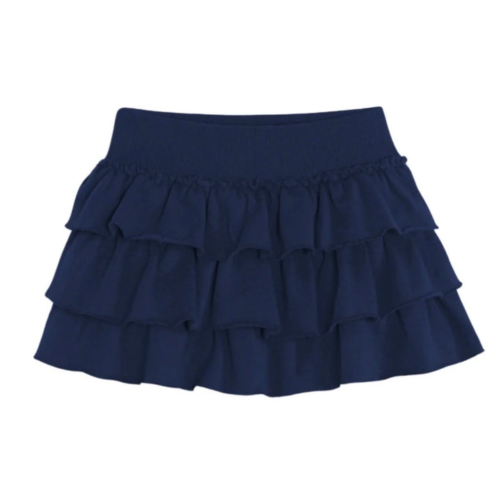 Katie J NYC  Girls Tween Shane Ruffle Skort  - Navy
