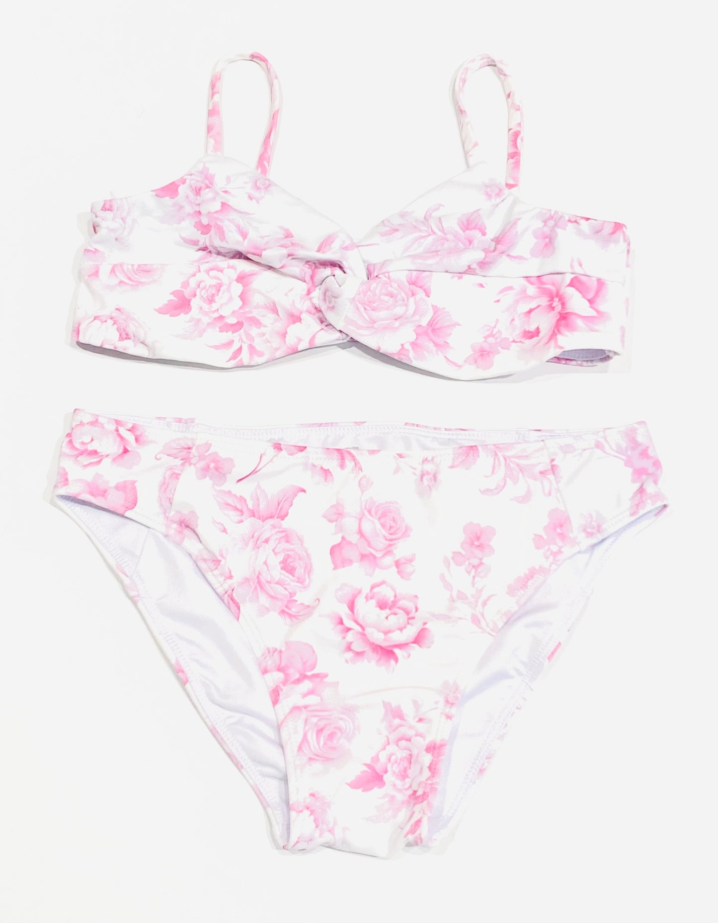 FBZ Flowers By Zoe - Agnes Twist Top Bikini - Blue Toile / Pink Toile