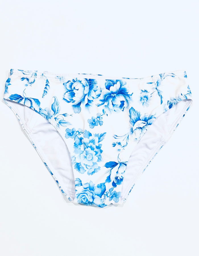 FBZ Flowers By Zoe - Agnes Twist Top Bikini - Blue Toile / Pink Toile