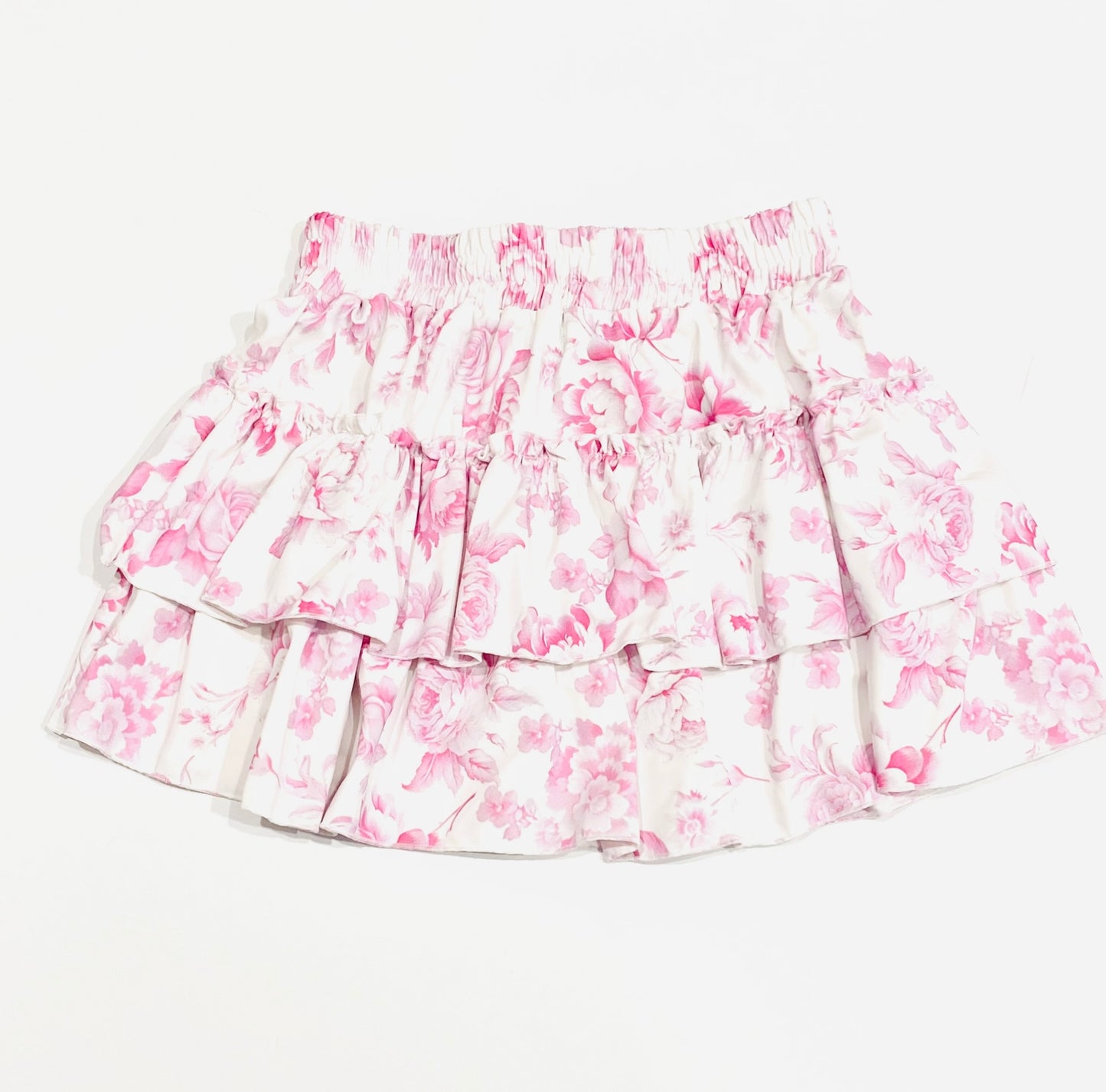 FBZ Flowers By Zoe - 2 Tier Agnes Skirt - Blue Toile / Pink Toile