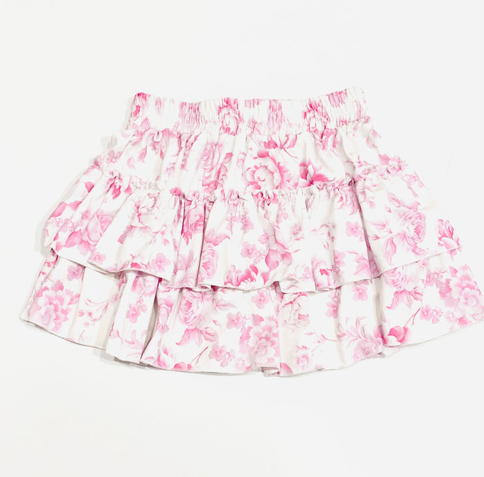 FBZ Flowers By Zoe - 2 Tier Agnes Skirt - Blue Toile / Pink Toile