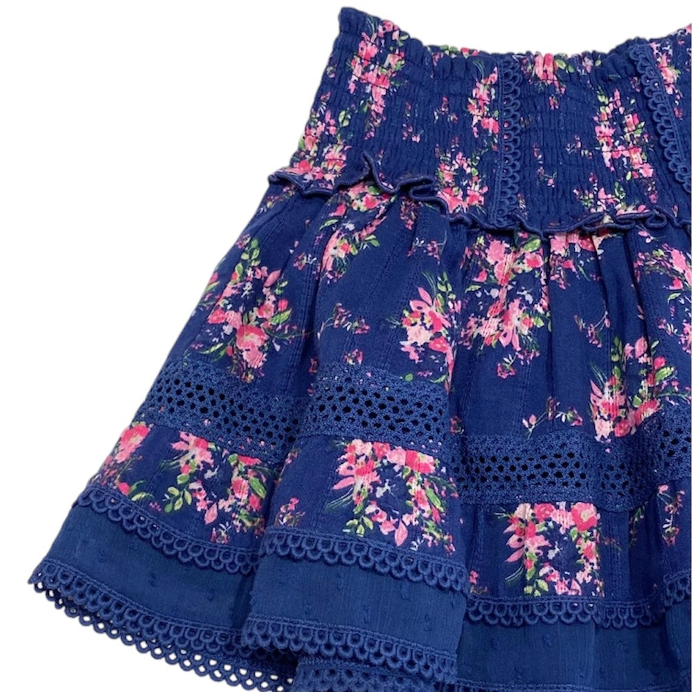 Katie J NYC  Tween Lara Skirt - Evening Blue Bouquet