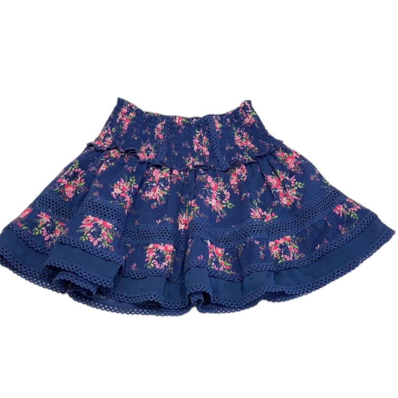 Katie J NYC  Tween Lara Skirt - Evening Blue Bouquet