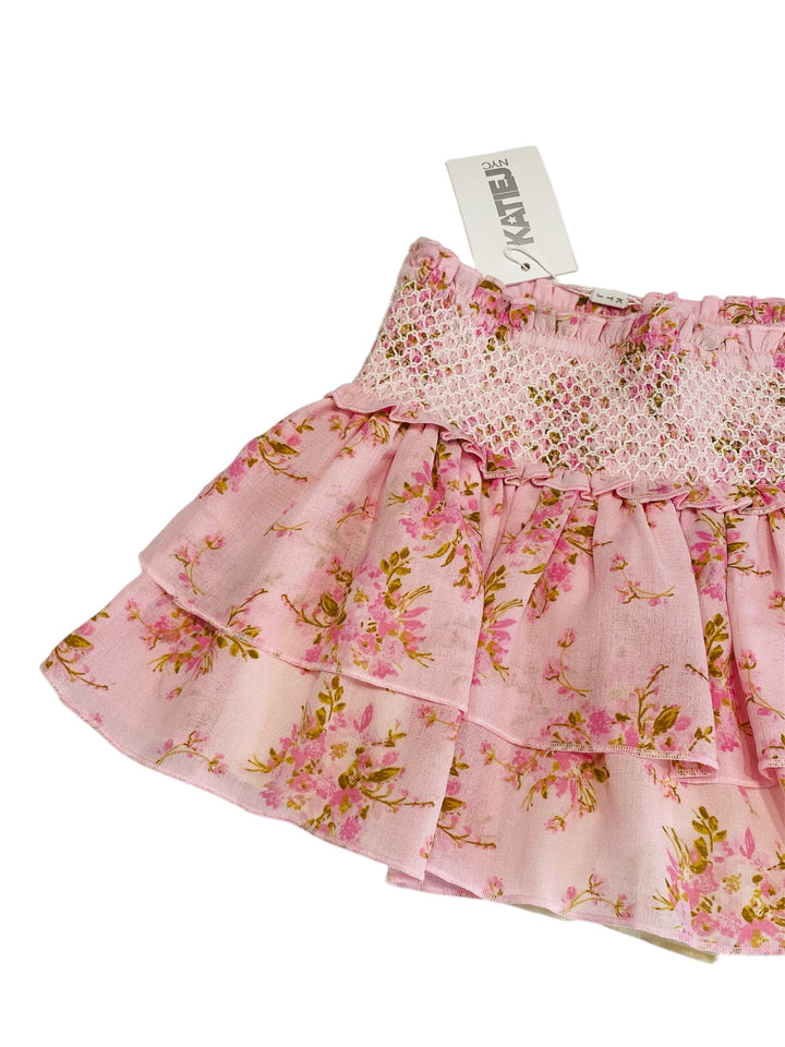 Katie J NYC  Girls Tween Dominque Skort - Pink Bouquet