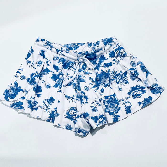 FBZ Flowers by Zoe Tween Butterfly Shorts - Blue Toile
