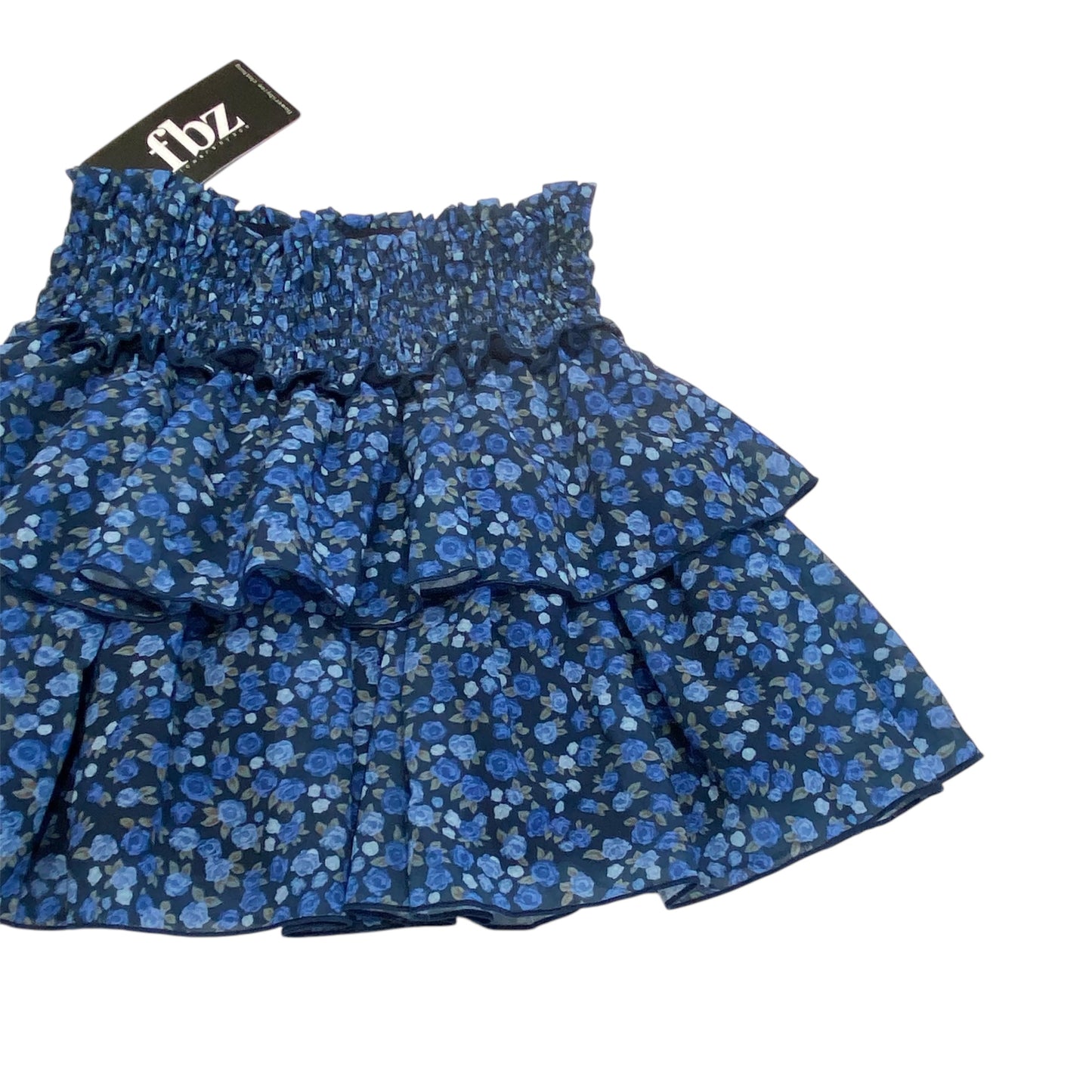 FBZ Flowers By Zoe Tween Chiffon Tiered Skirt - Blue Ditsy