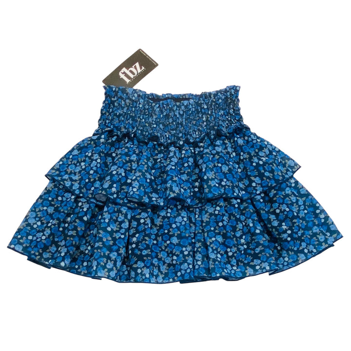 FBZ Flowers By Zoe Tween Chiffon Tiered Skirt - Blue Ditsy