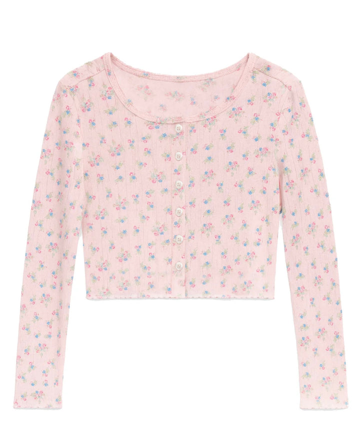 Katie J NYC  Girls Tween Marina Lounge Cardigan - Perfect Petals