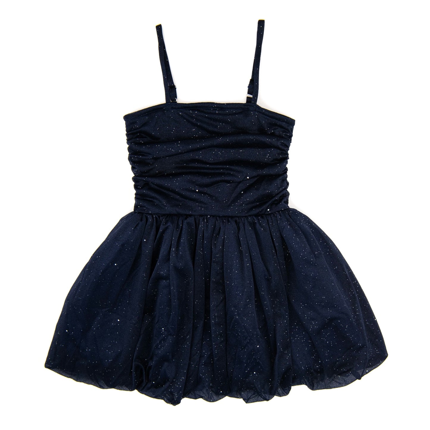 FBZ  Flowers By Zoe Girls Tween Navy Sparkle Bubble Dress