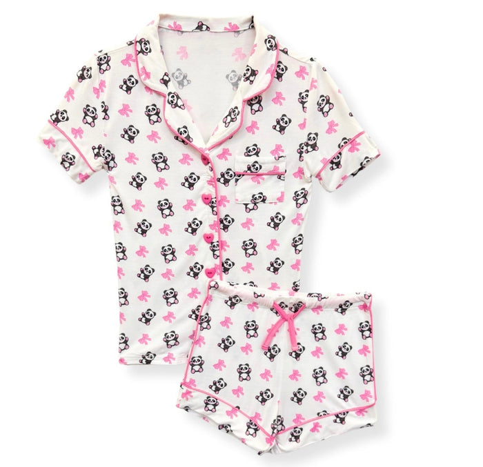 Katie J NYC Junior Lynn Shorts Lounge Set - Panda