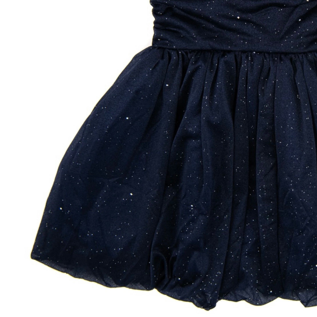 FBZ  Flowers By Zoe Girls Tween Navy Sparkle Bubble Dress