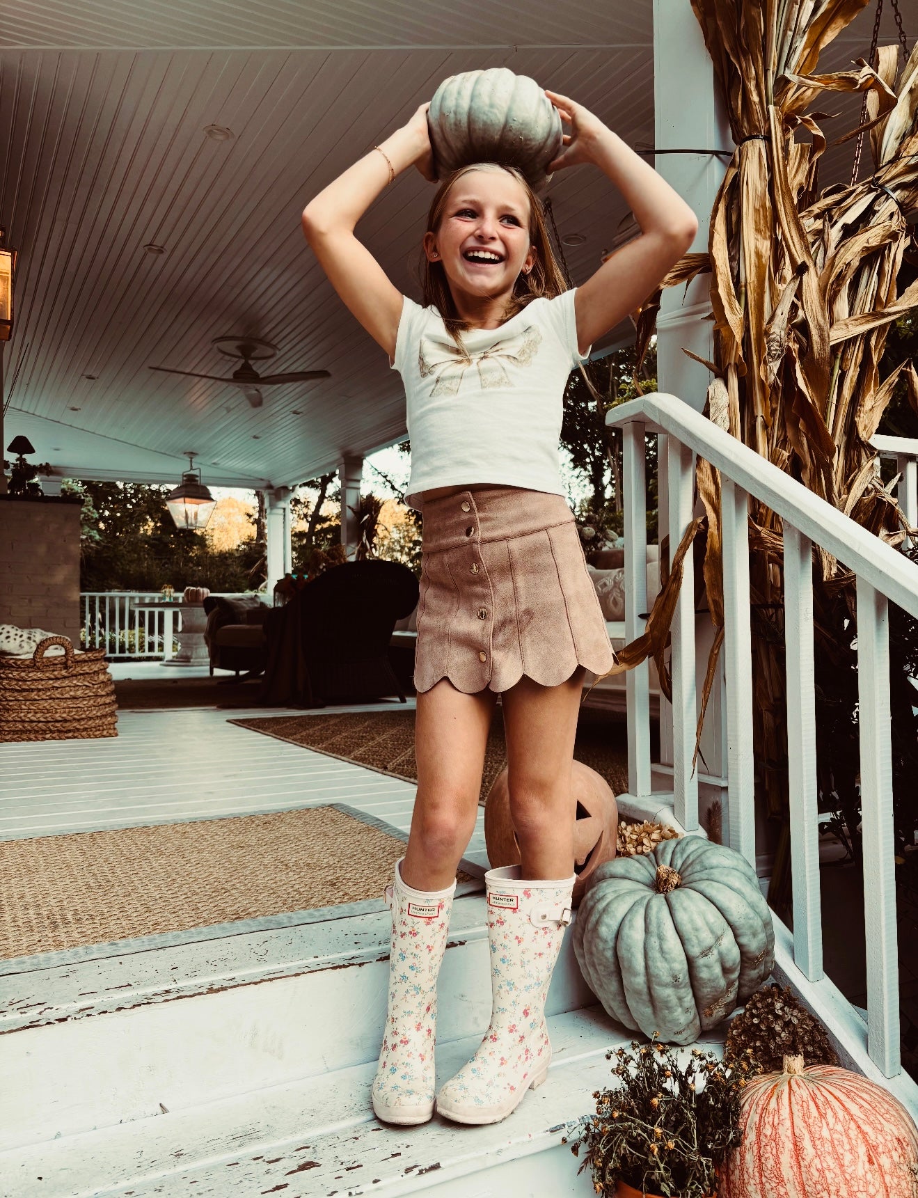 Katie J NYC Girls Tween Autumn Skirt - Latte