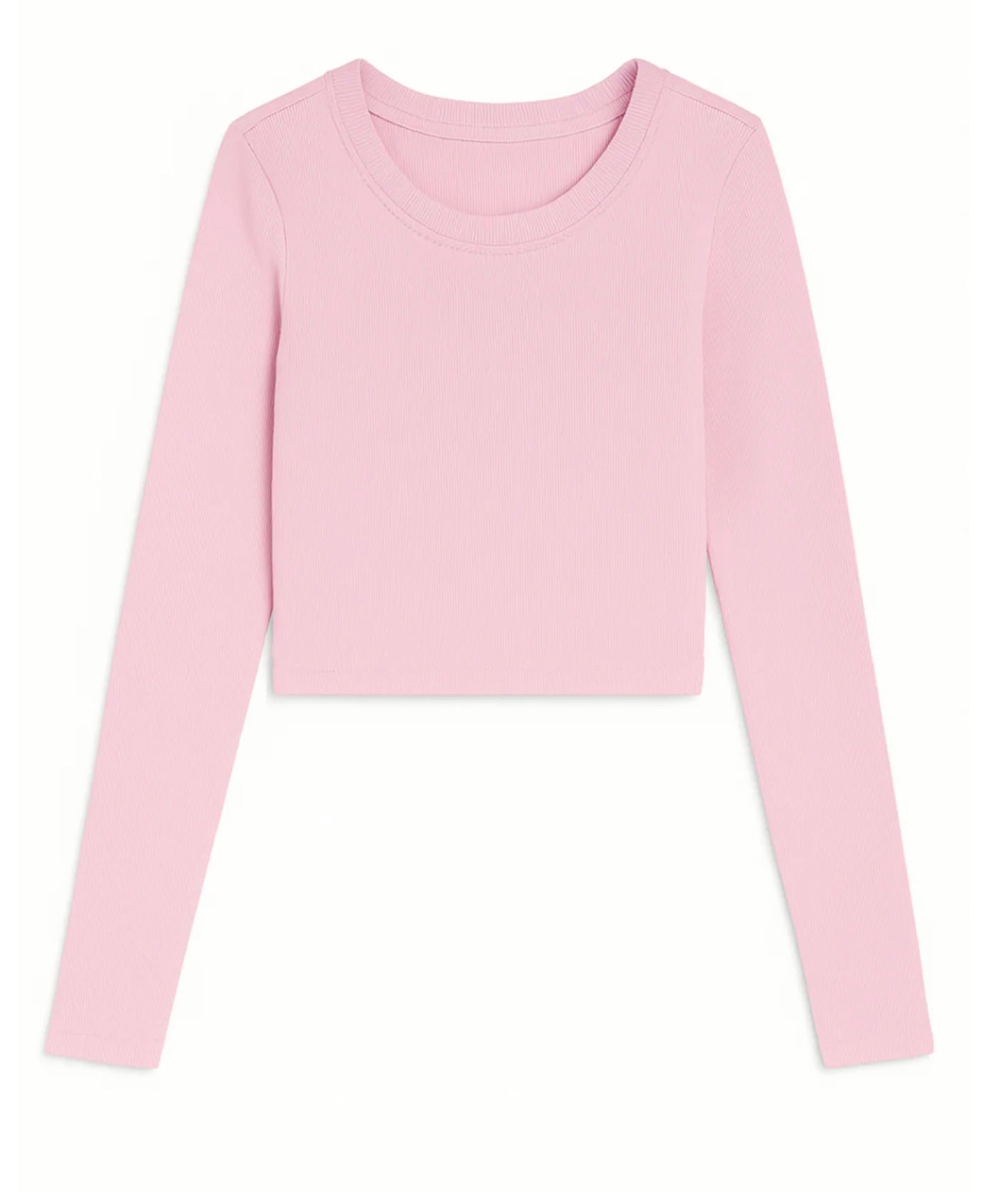 Katie J NYC Girls Tween Livi Long Sleeve Tee Ribbed Tee 2.0 (LONGER) - BALLET PINK