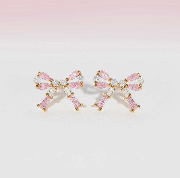 Girls Crew - Chassé Checkered Bow Studs Earrings