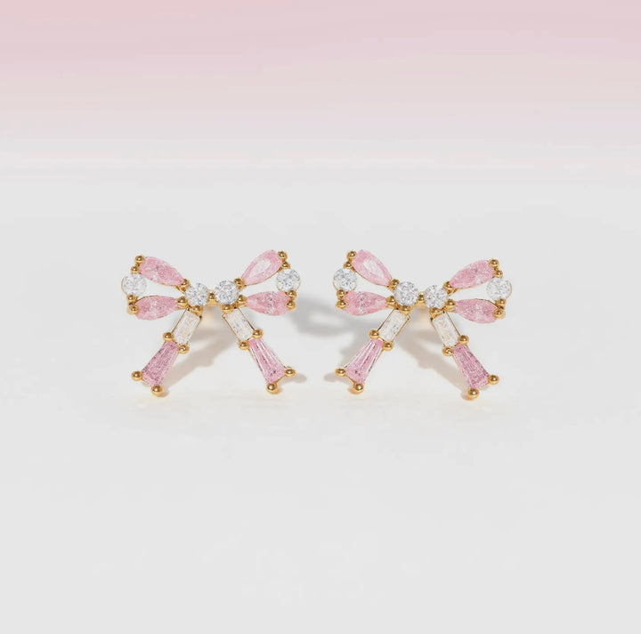 Girls Crew - Chassé Checkered Bow Studs Earrings