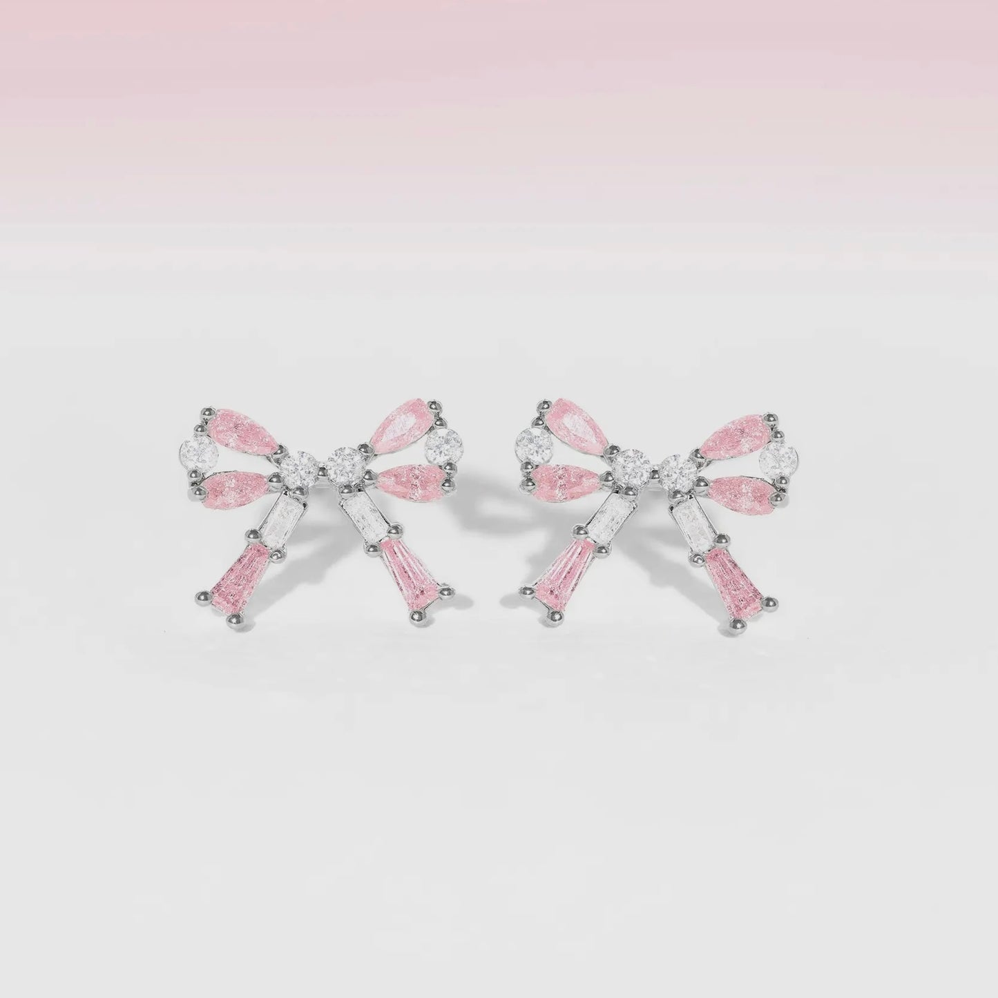 Girls Crew - Chassé Checkered Bow Studs Earrings