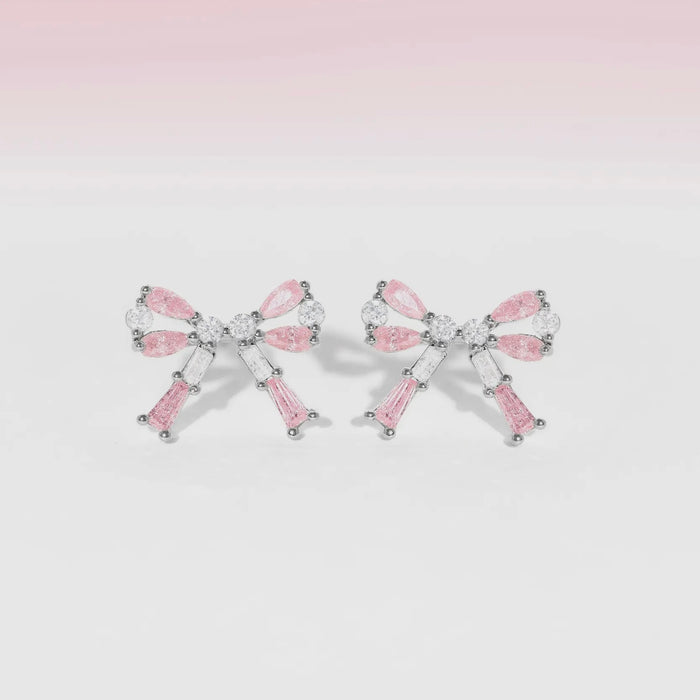 Girls Crew - Chassé Checkered Bow Studs Earrings