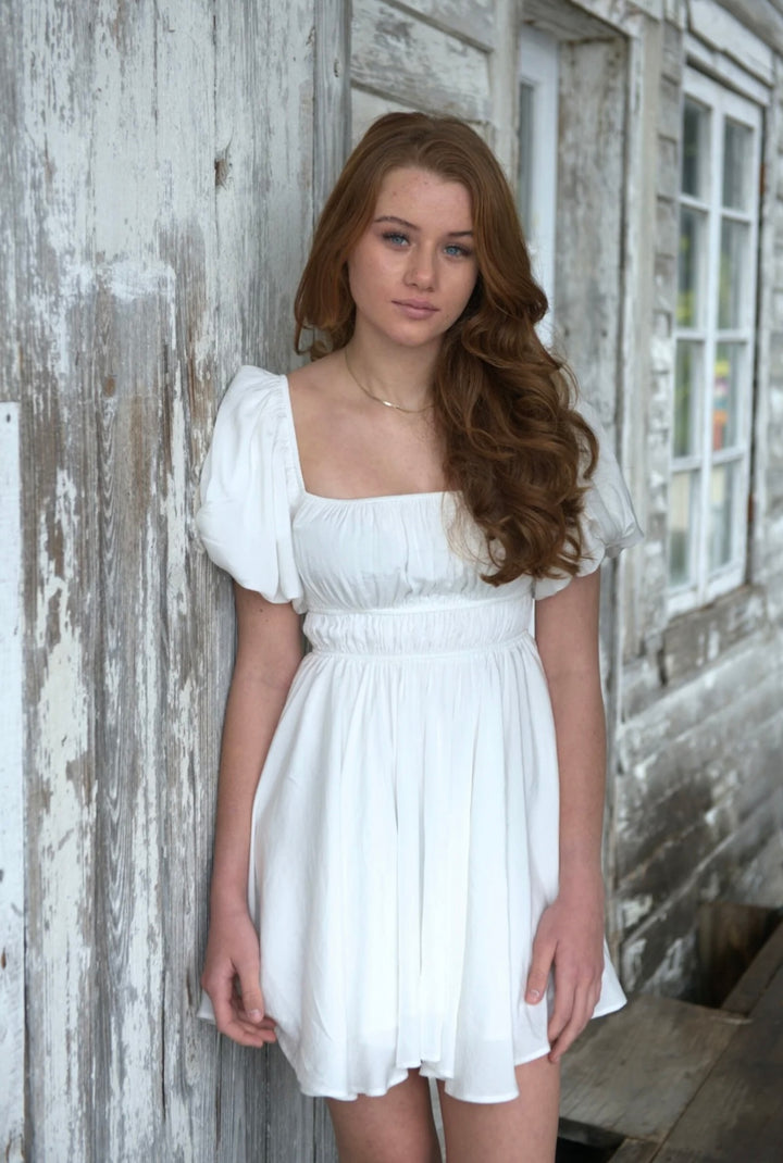 Katie J NYC  Juniors Grace Voluminous Dress - White