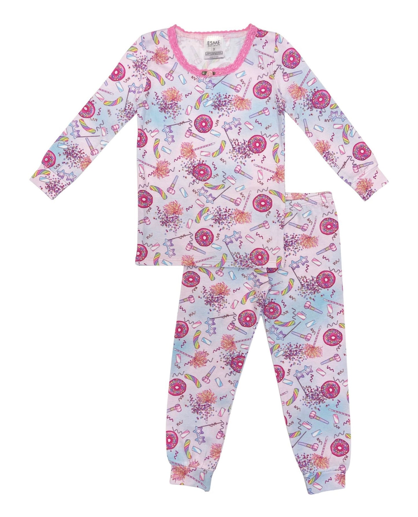 Esme Girl’s Party Long Sleeve Top & Legging Pajama Set