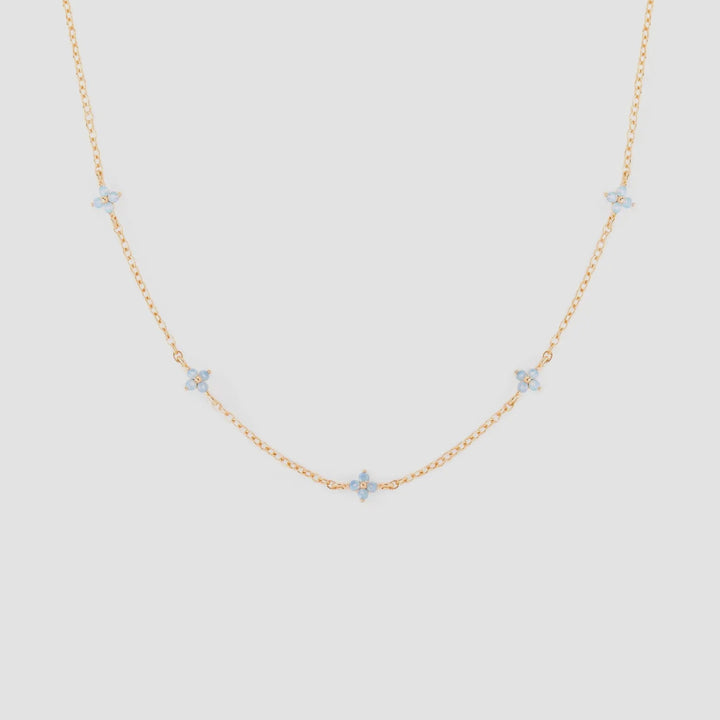 Girls Crew - Blue Blossom Love Necklace