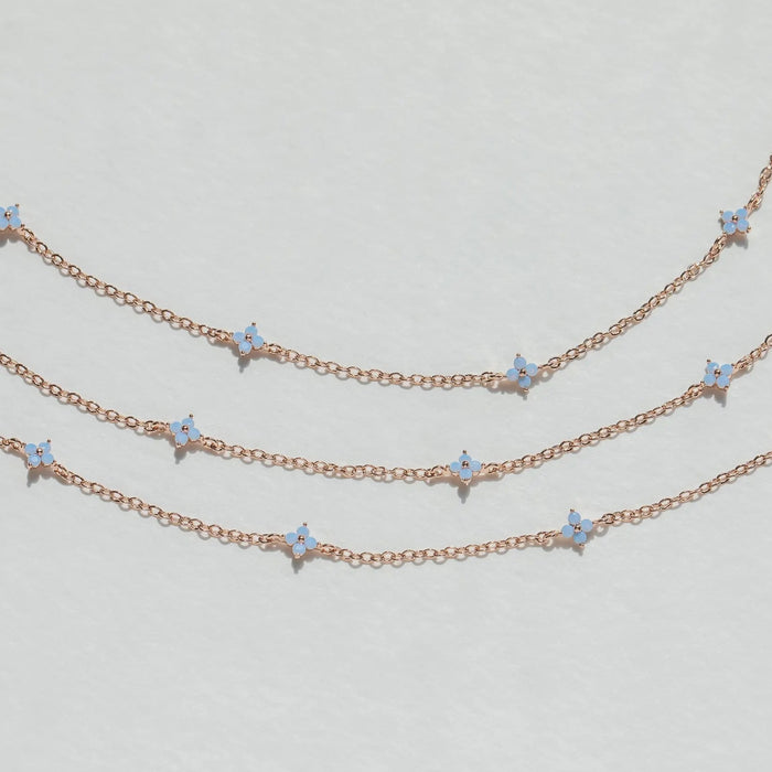 Girls Crew - Blue Blossom Love Necklace