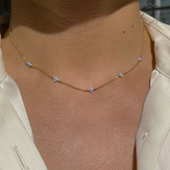 Girls Crew - Blue Blossom Love Necklace