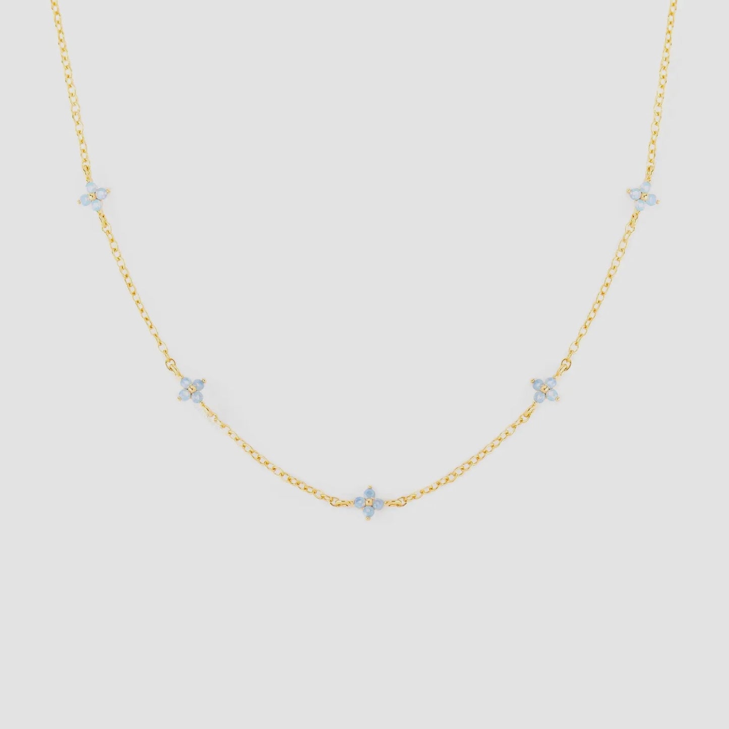 Girls Crew - Blue Blossom Love Necklace