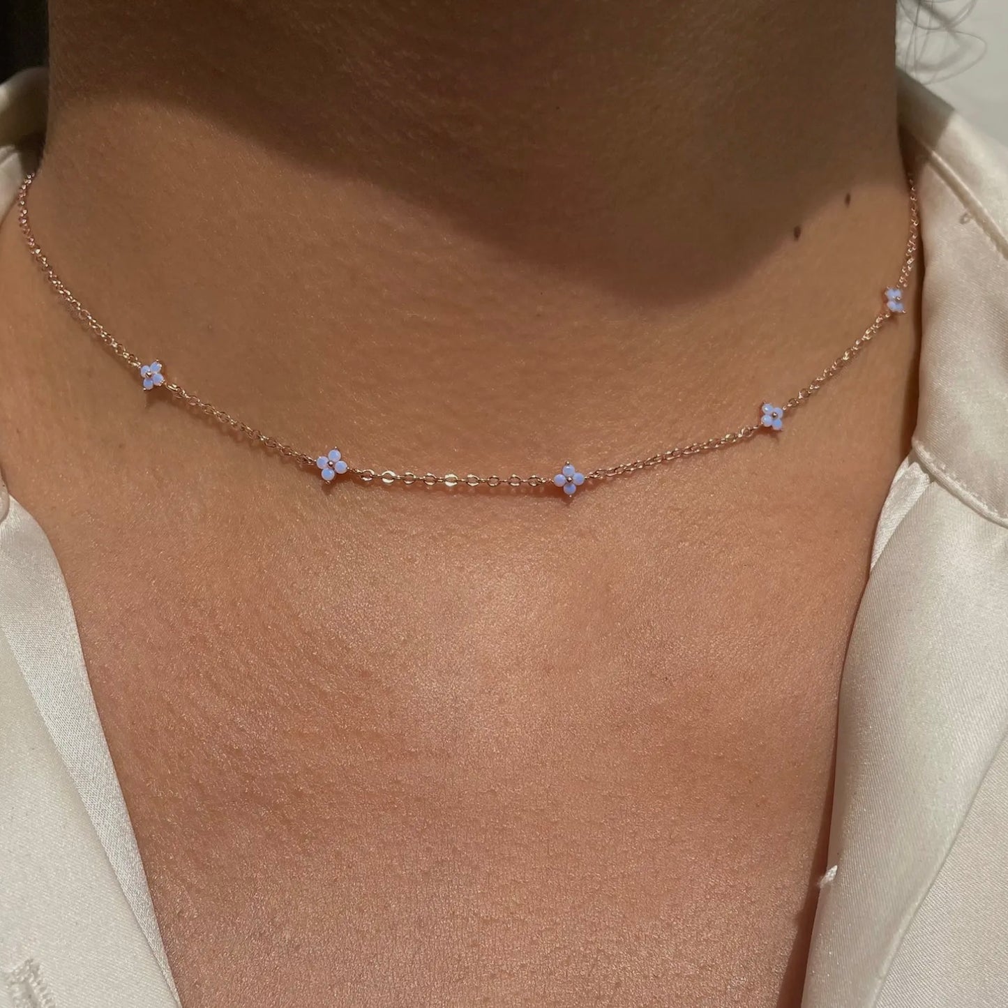 Girls Crew - Blue Blossom Love Necklace