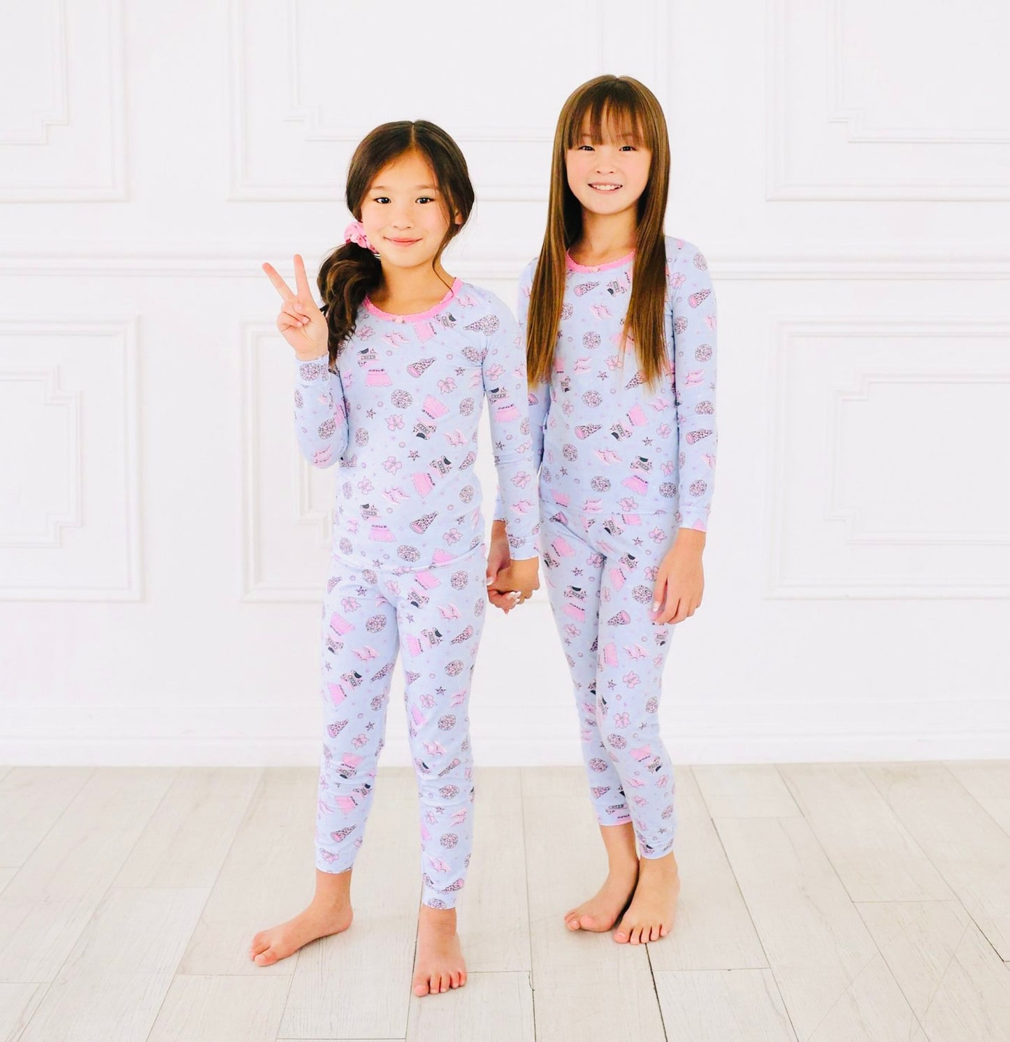 Esme Girl’s Cheer Long Sleeve Top & Legging Pajama Set