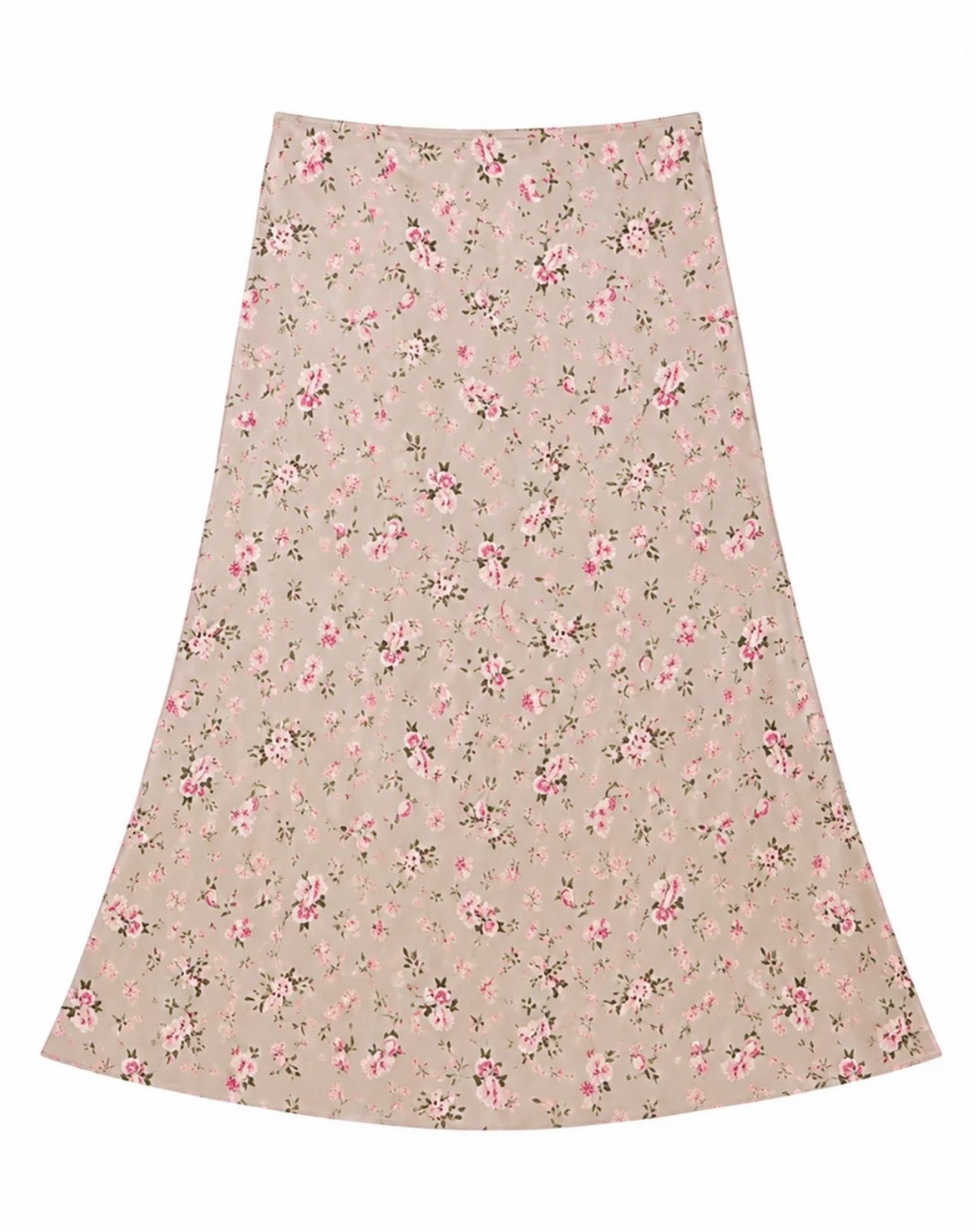 Katie J NYC  Girls Tween Anastasia Satin Maxi Skirt - Golden Autumn Floral