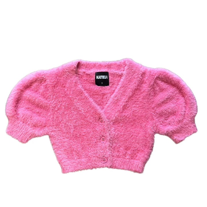 Katie J NYC  Tween Mara Puff Sleeve Sweater - Tart Raspberry