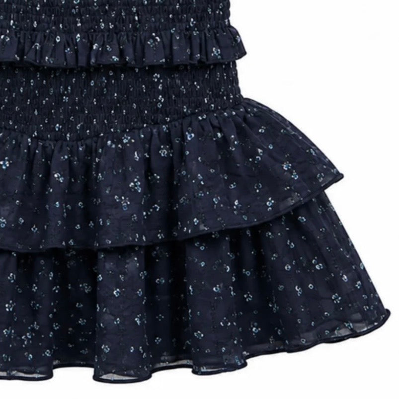 Katie J NYC  Tween Emerson Dress - Evening Blue Garden Bloom