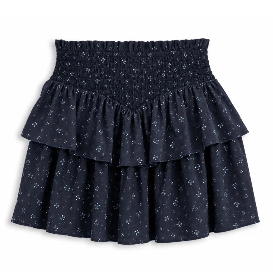 Katie J NYC Tween Brooke Skirt - Evening Blue Garden Bloom