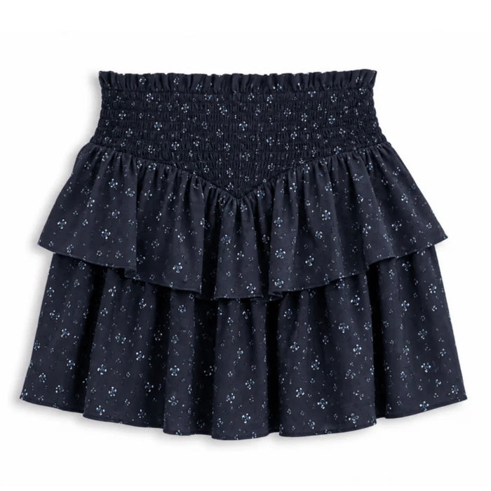 Katie J NYC Tween Brooke Skirt - Evening Blue Garden Bloom