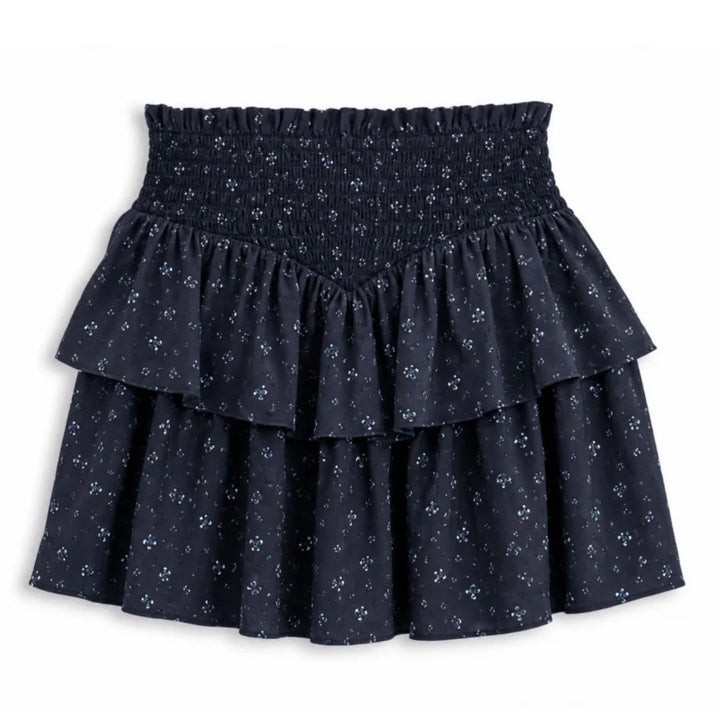 Katie J NYC Tween Brooke Skirt - Evening Blue Garden Bloom