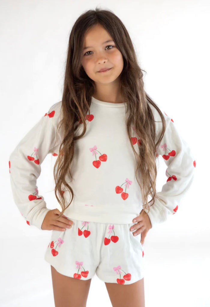 FBZ Flowers by Zoe Girls Cherry Knit Shorts