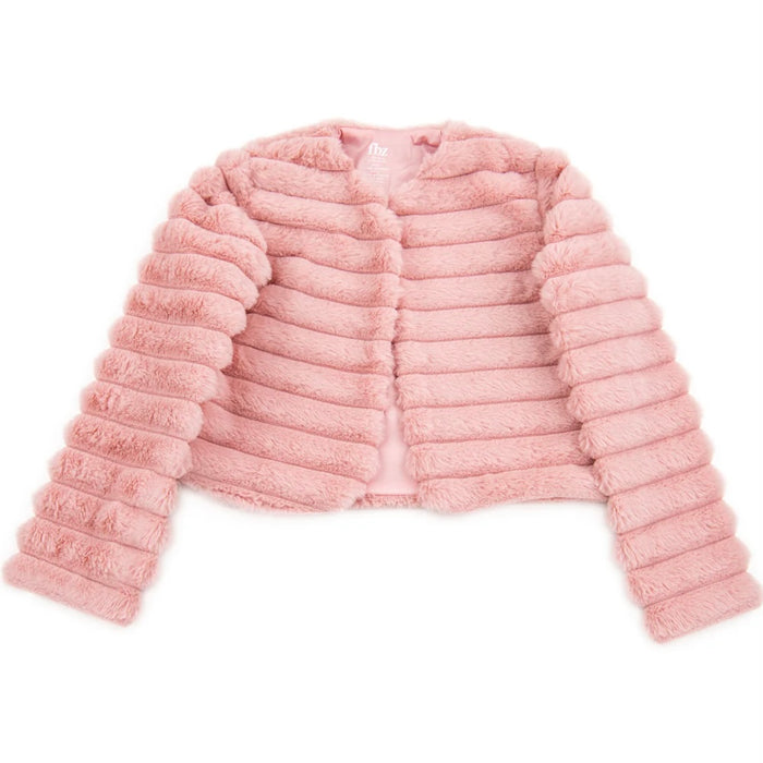 FBZ  Flowers By Zoe Girls Tween Fancy Faux Fur Jacket