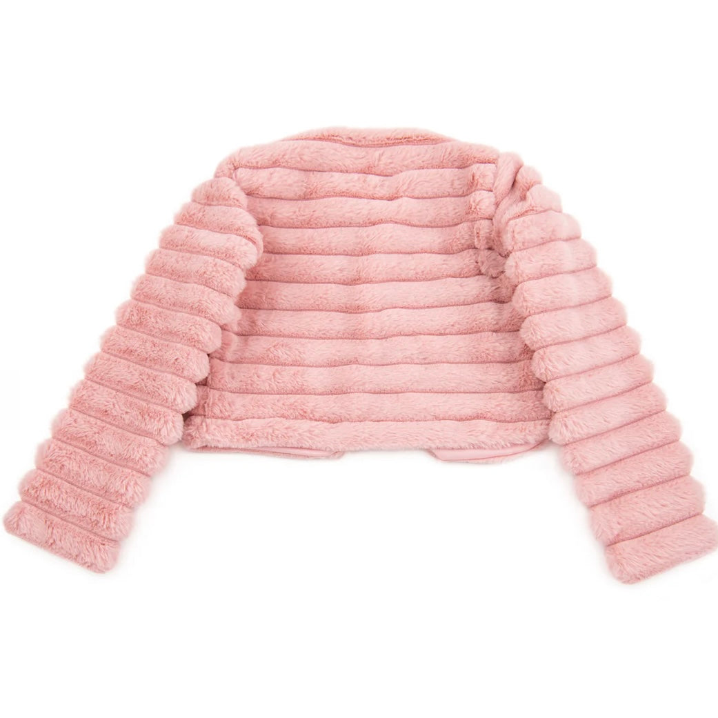 FBZ  Flowers By Zoe Girls Tween Fancy Faux Fur Jacket